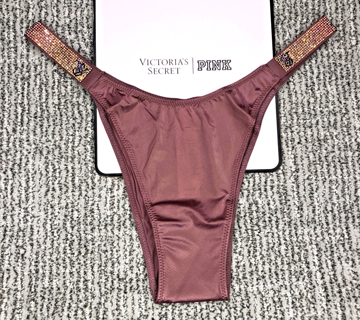 Victoria’s Secret Very Sexy NWT Small Purple Ombre Shine Strap Brazilian Panty