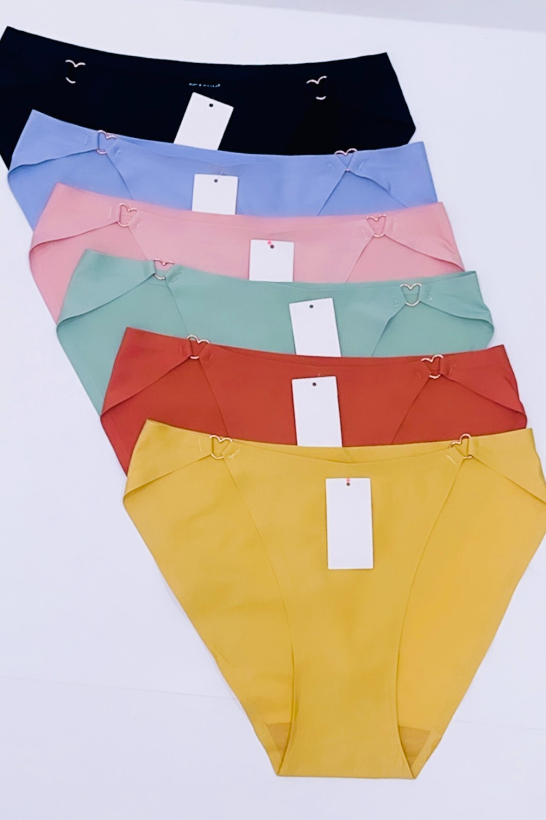 Pack of 6 Bikini Brazilian No Show High Cut Long Leg Panties Silky Soft Cool Icy