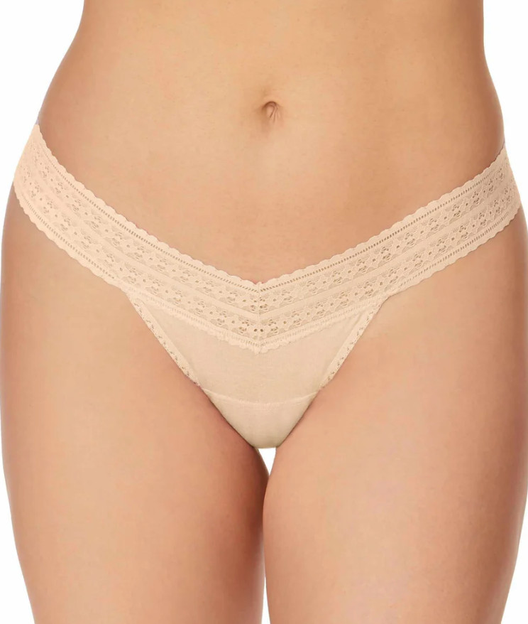 Hanky Panky ONE SIZE Low Rise DreamEase Thong NWOT Chai Beige