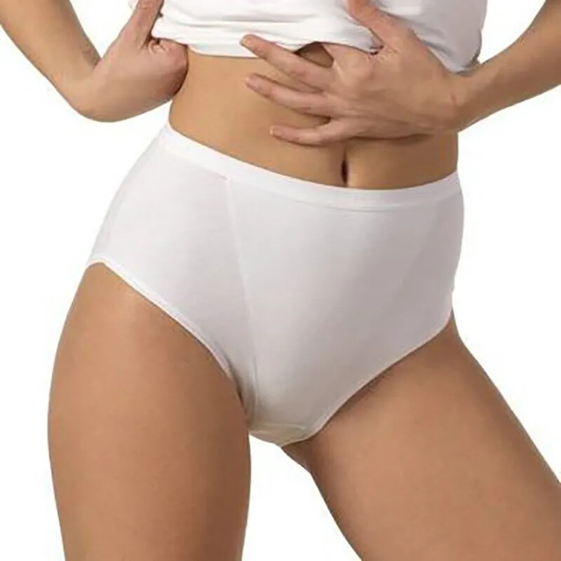 Women’s Snelly Cotton Central Reinforcement Containment High Waist Midi Briefs S135