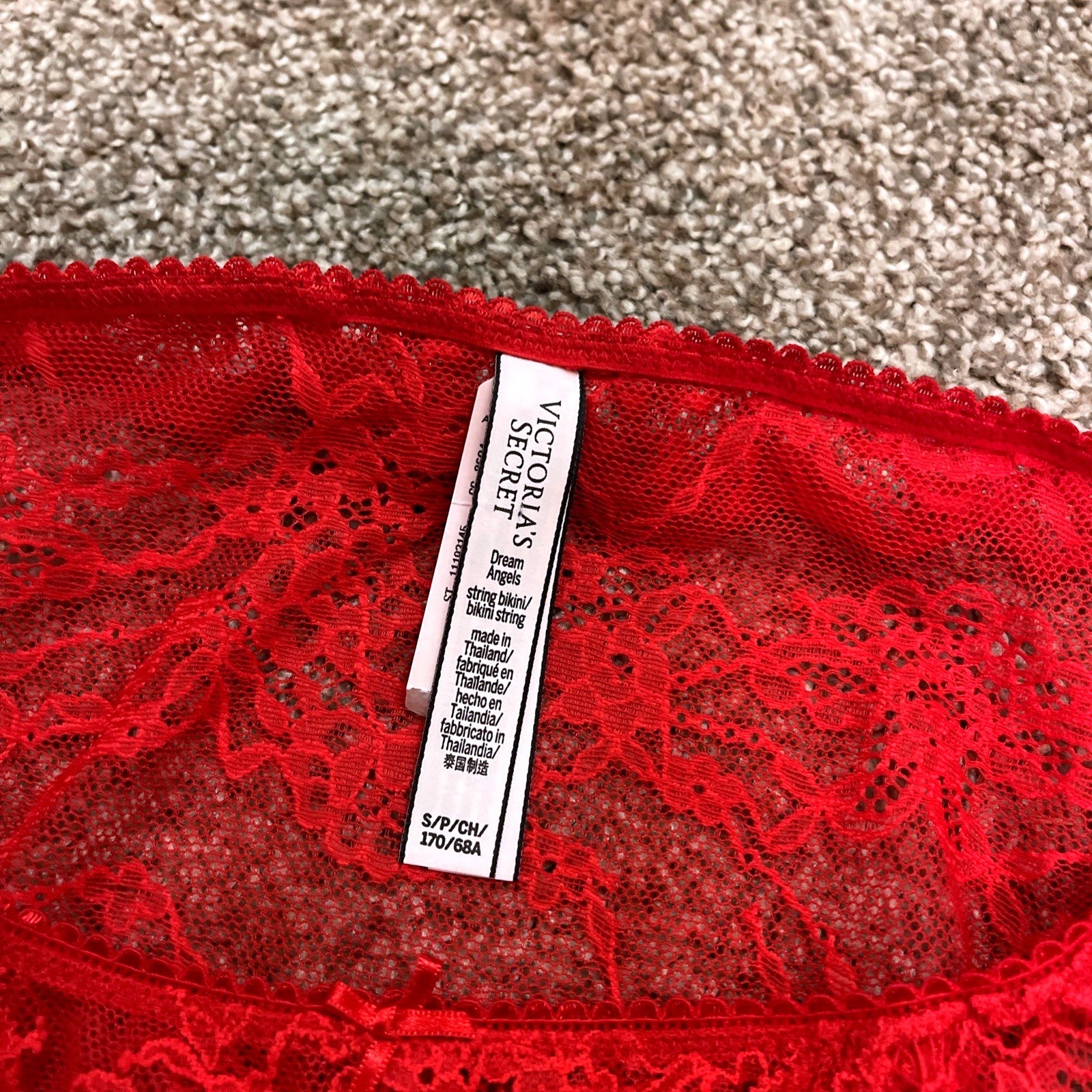 Victoria’s Secret NWT Small Red Lace Ruffle Bikini Panties Sexy Cheeky High Hip