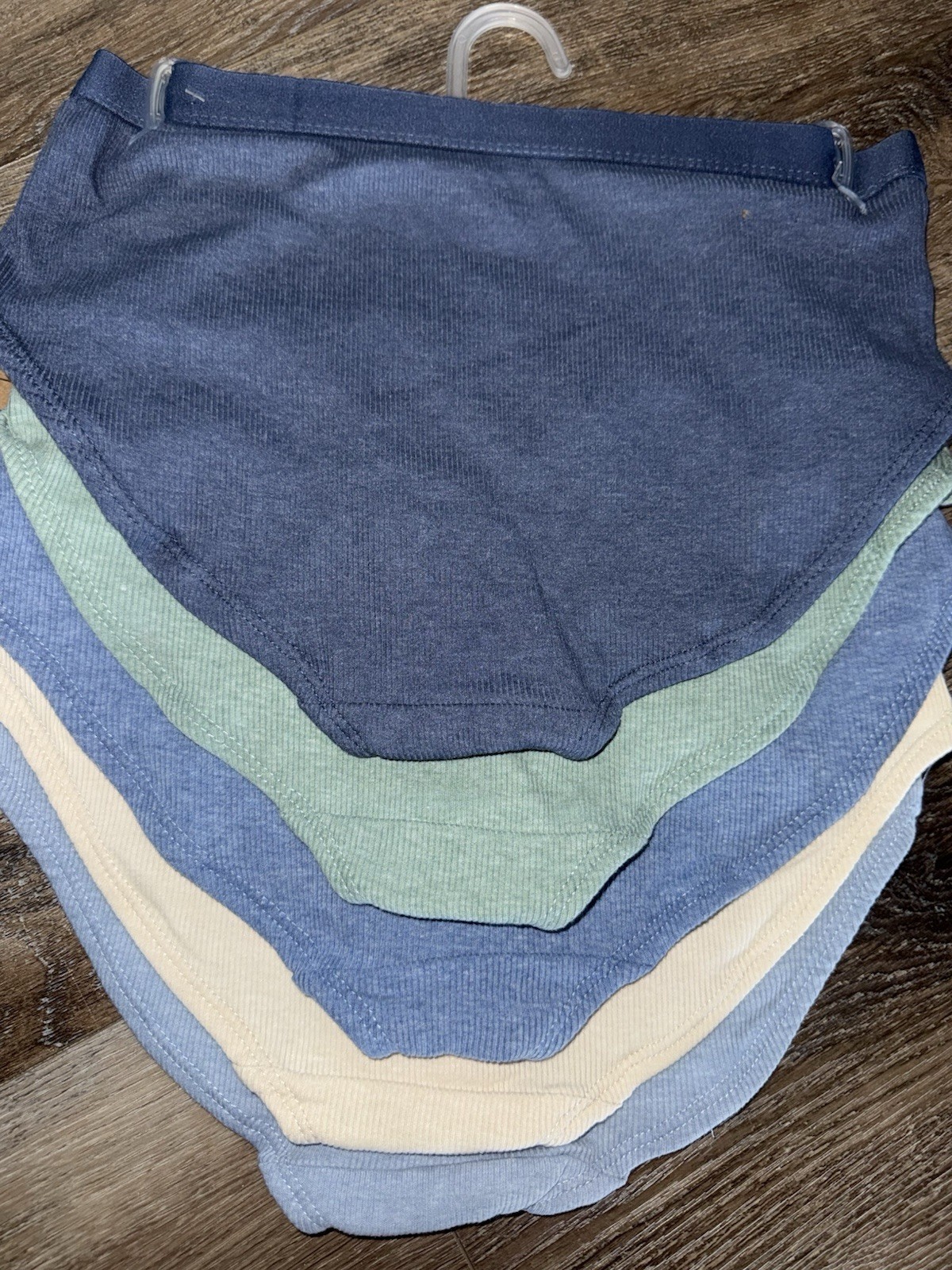Born ~ Womens Brief Underwear Panties 5-Pair Organic Cotton Blend Ribbed (B) ~ M