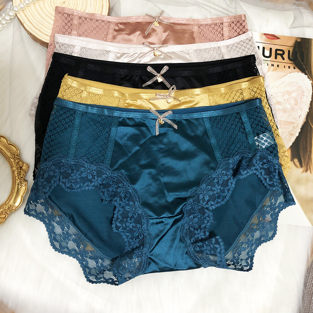 6 Packs Lot Sexy Womens French Lace Brief SilkySatin Panties Underwear Lingeries