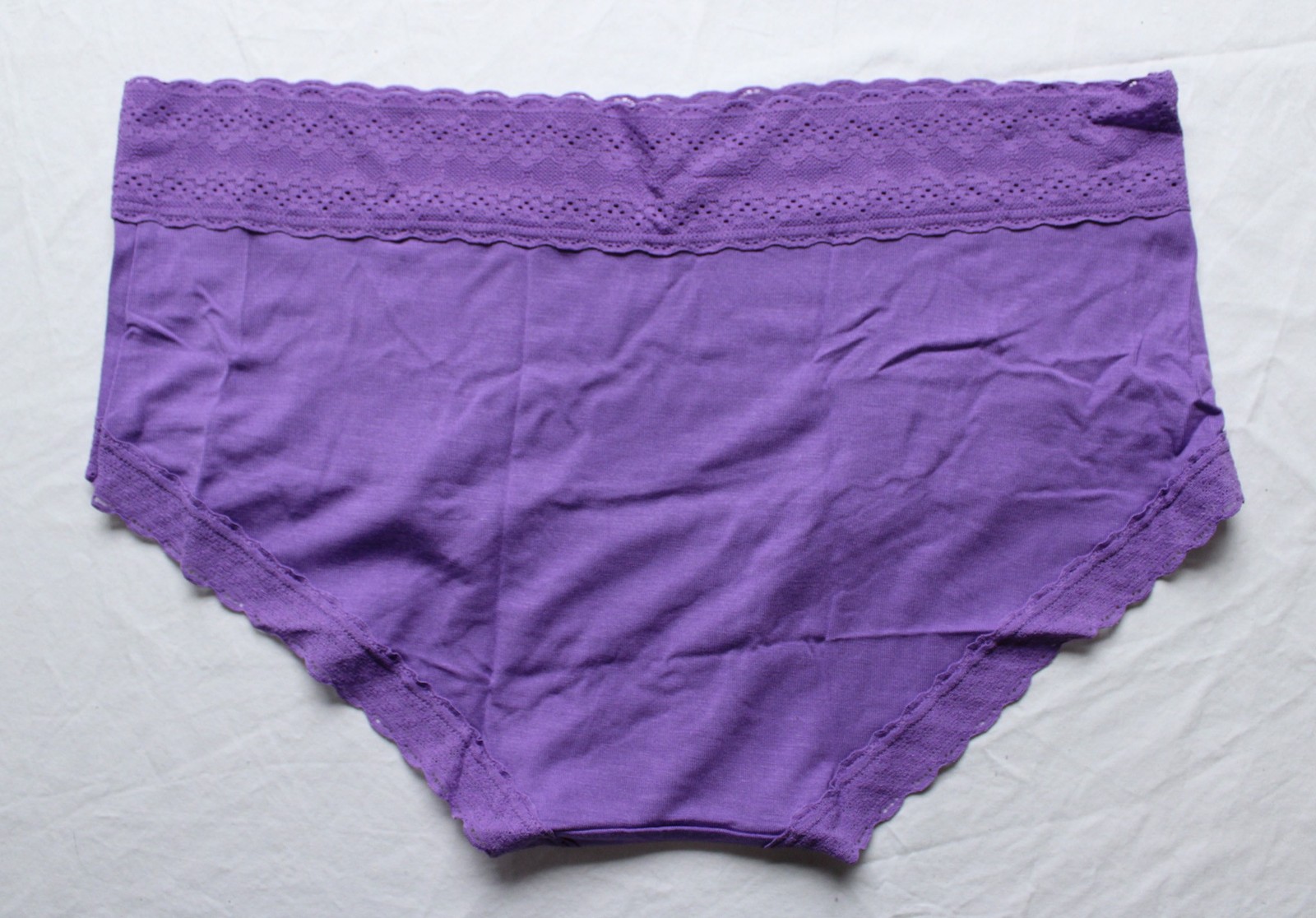 MeUndies Women’s Ultra Modal Low Rise Feel Free Lace Hipster NN7 Purple XL NWT