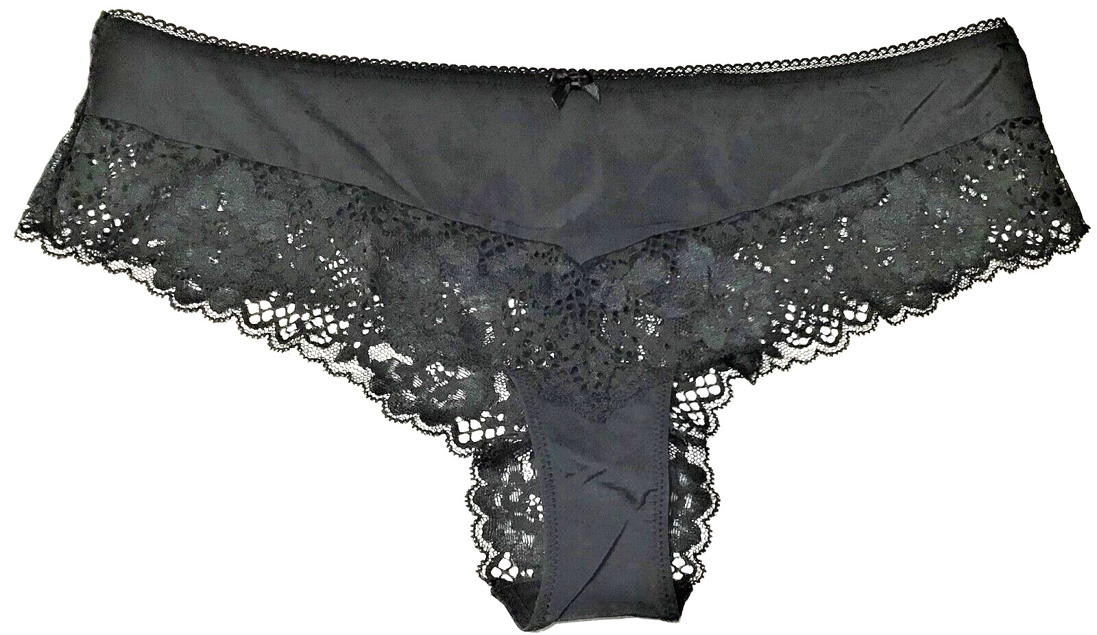 0X – NWT Adore Me black cheeky panty half lace – between XL and 1X (xx167)