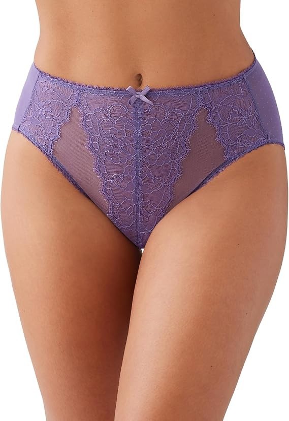 New WACOAL 841186 Retro Chic Hi-Cut Panties XL Grape Compote $32 NWT