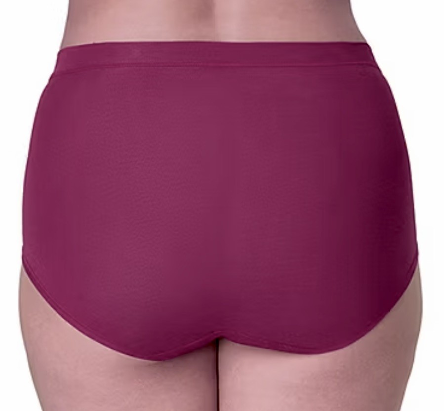 BALI Breathe Cotton Modal Lace Deep Cerise Pink Brief Panty Womens M 6 XL 2XL 9