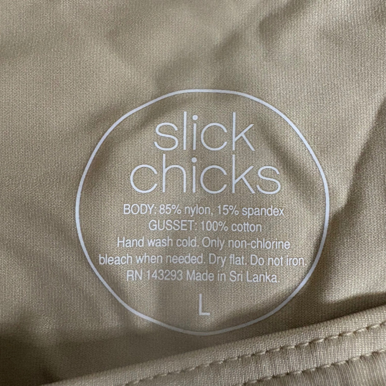 Slick Chicks Adaptive Underwear Briefs Nude Beige Size L Lot of 2 NWT