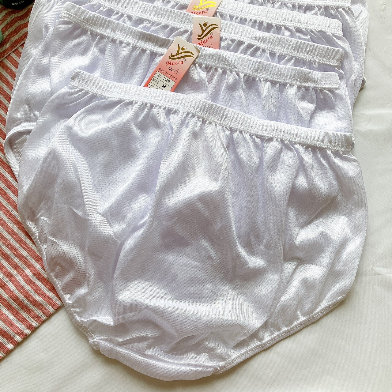6 Pcs White Nylon Panties Knickers Panty Unisex Underwear Soft Undie Size M-3XL