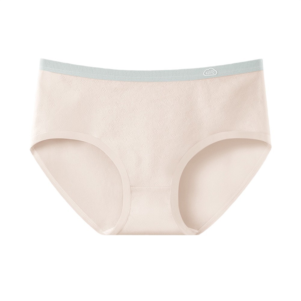 Womens Seamless Underwear Thin Cotton Spandex Mid Waist Triangle Pants