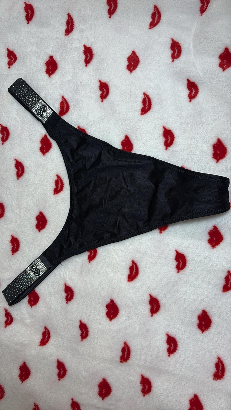 Victoria’s Secret Very Sexy Scattered Shine Strap Thong Panty Size M Black