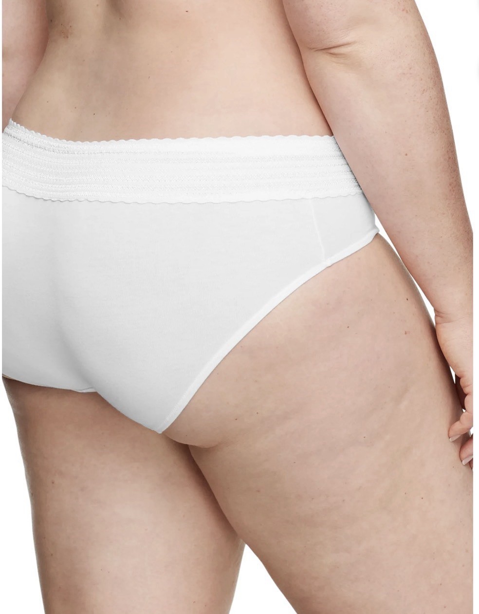 Warners 3XL 10 Hipster Cotton Panties Dig-free Comfort Lace Waist 3-pk NWT