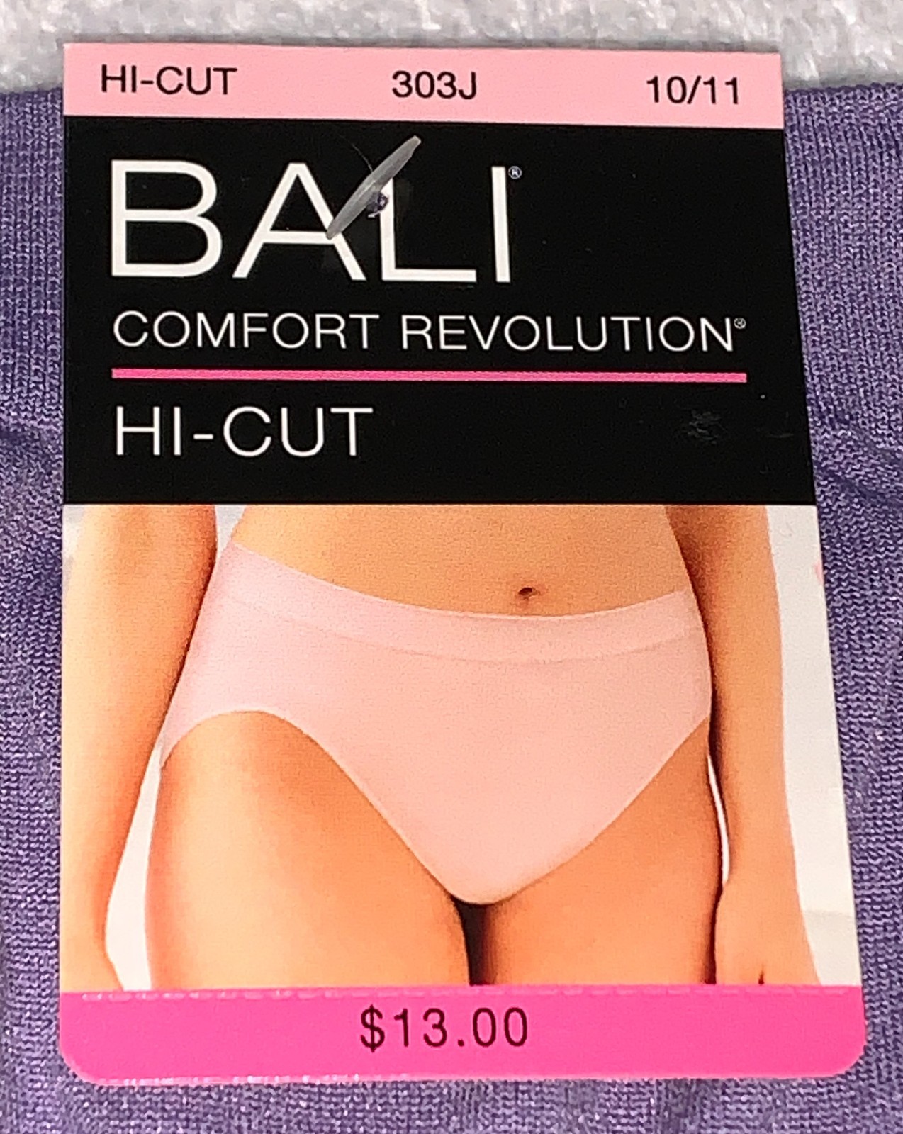 BALI Comfort Revolution Seamless Hi Cut Brief Panty Underwear Womens 6 7 8 9 10