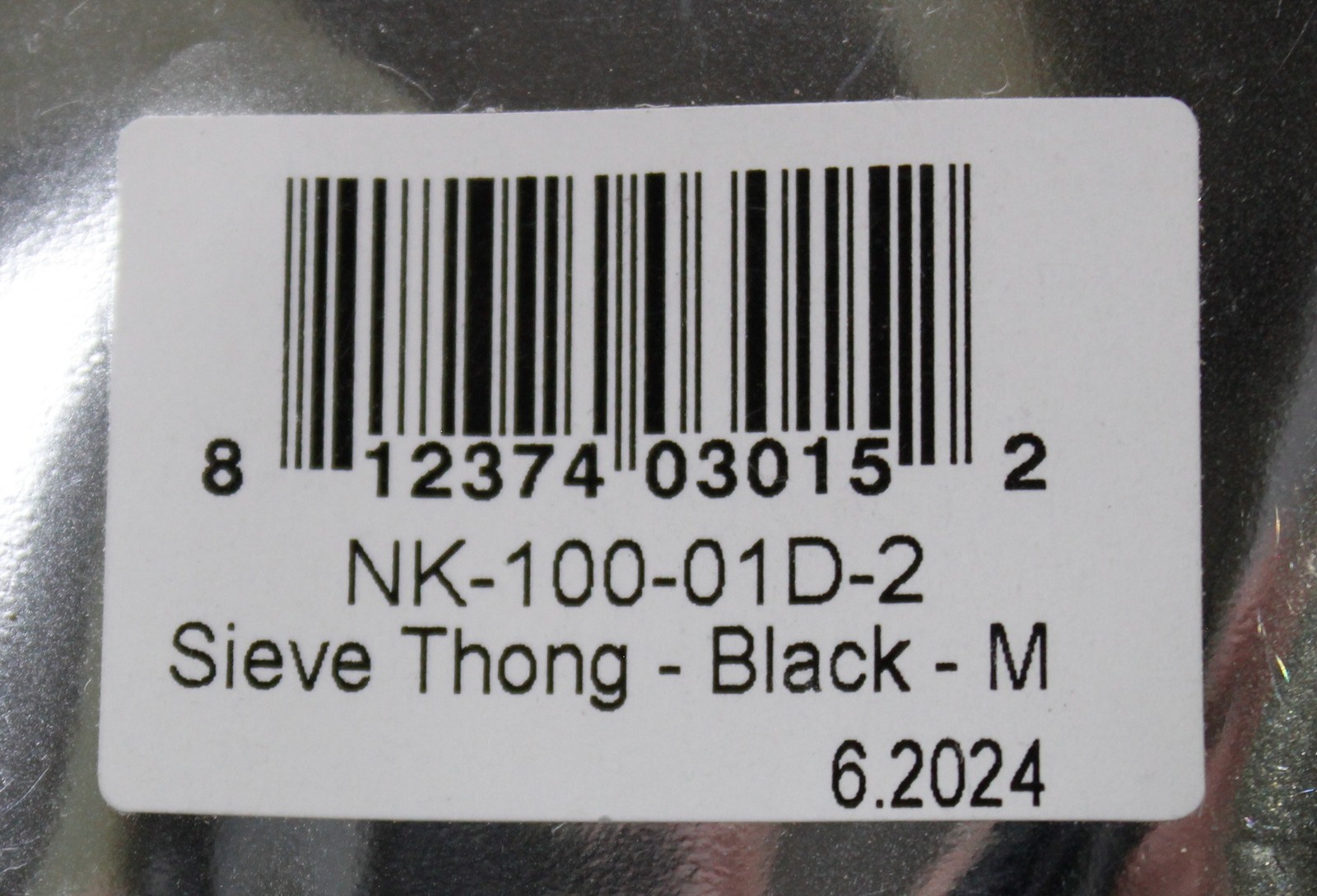 Negative Women’s Low-Rise Semi Sheer Mesh Sieve Thong AC2 Black Medium NWT