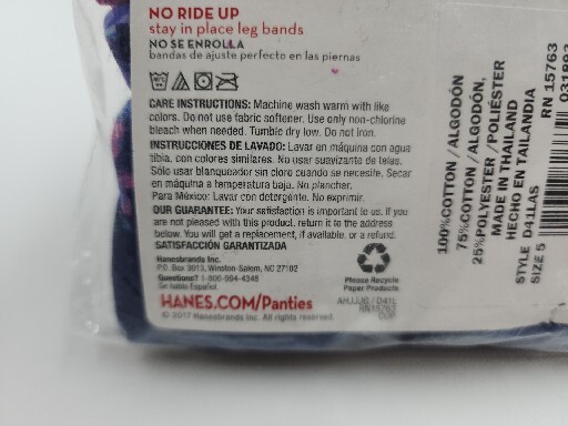 Hanes Women’s Cotton Hipsters 3 solid and a print size 5
