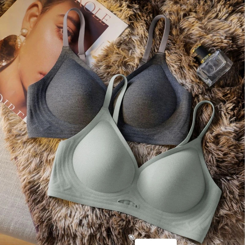 Seamless Push Up Sports Bra Women Wireless Breathable Hollow Bralette