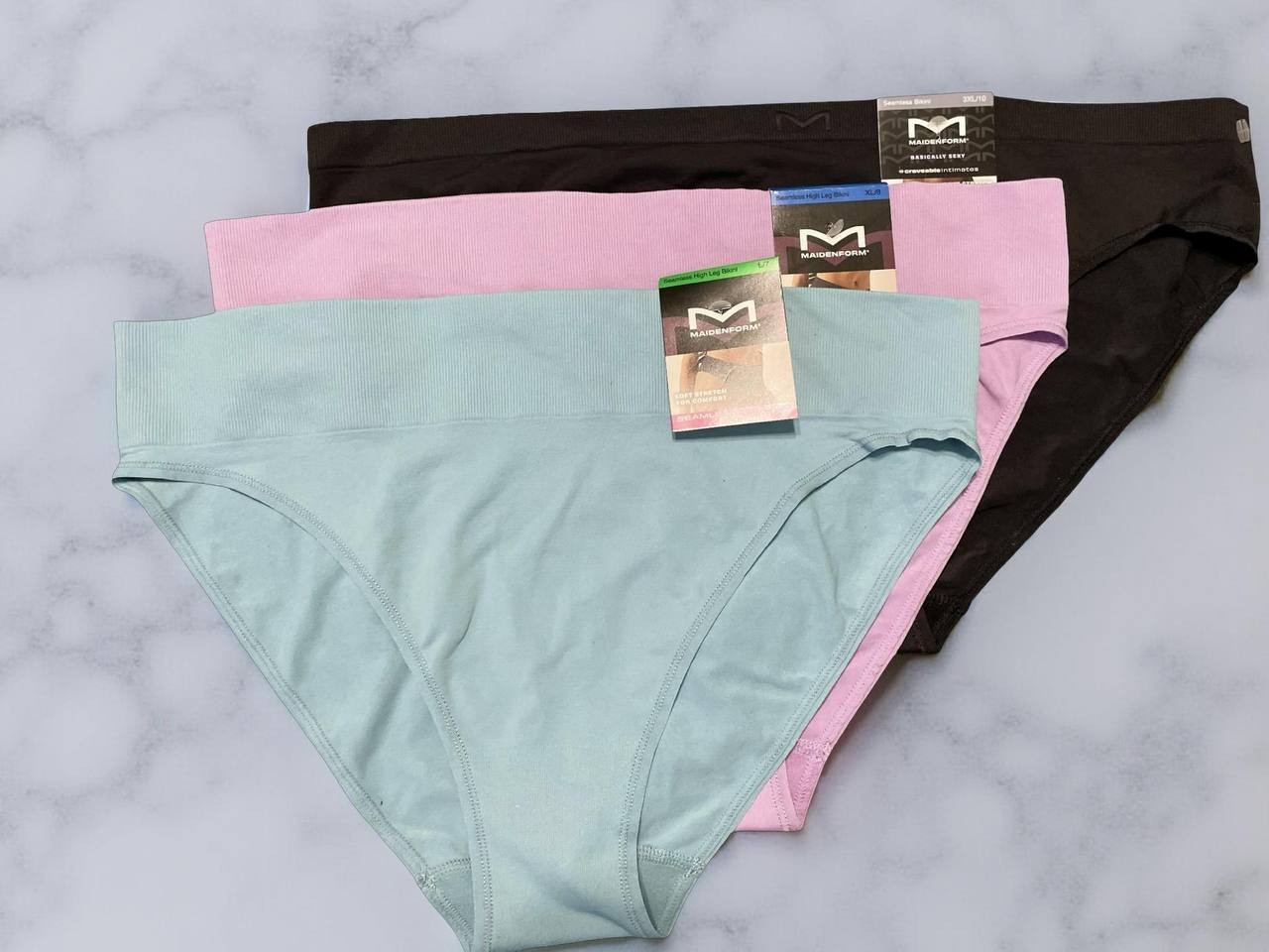 Maidenform Women’s Seamless High Leg Bikini Underwear Soft Stretch For Comfort