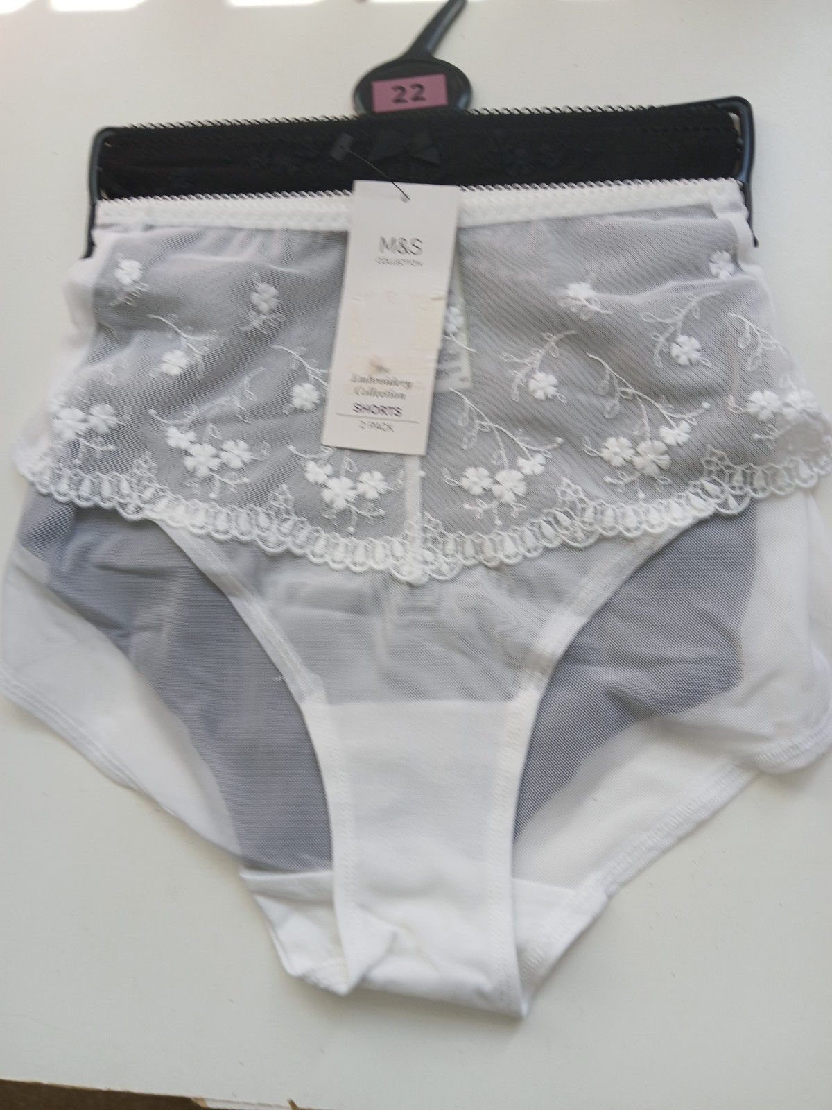 M&S The Embroidery Collection Shorts 2 Pack