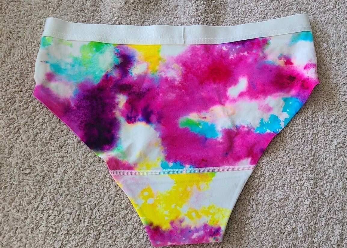 Proof Teen Moderate Absorbency Teen Period Briefs Tie Dye Sz Large