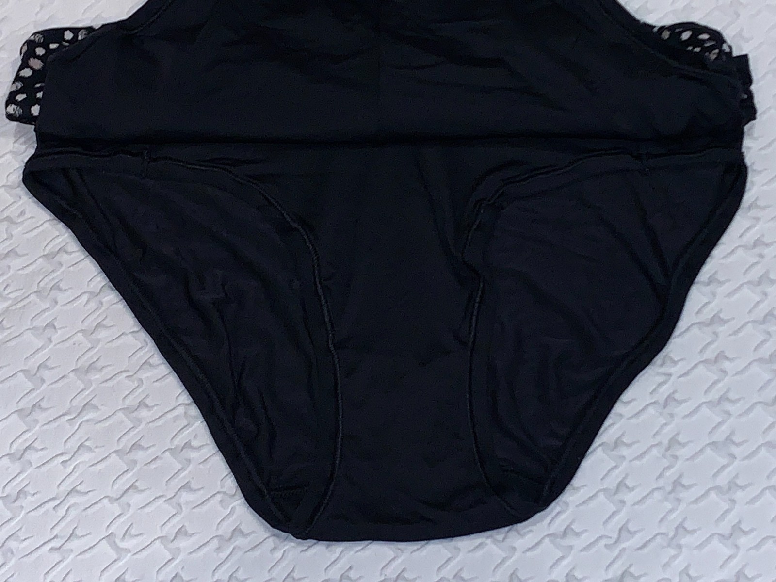 MAIDENFORM Everyday Luxe Stretch Micro 3 Pk Black High Leg Panty Womens Sz L 7