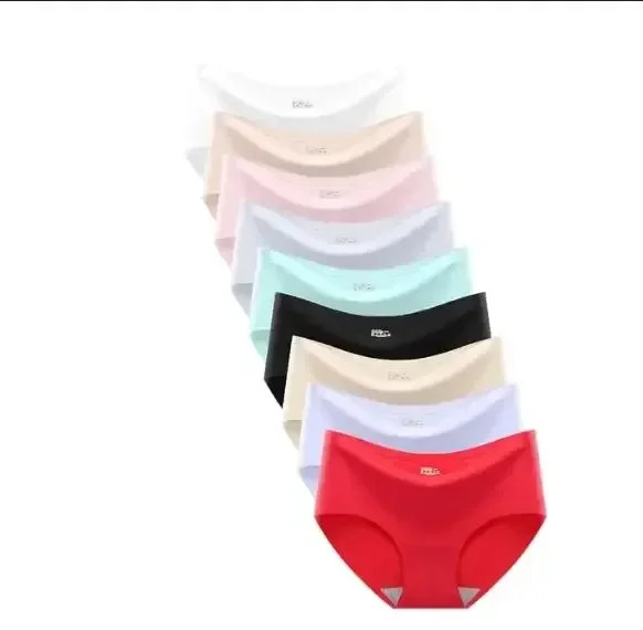 Seamless Thong Panties Low Rise Invisible Stretch Breathable Soft 8PCS Set