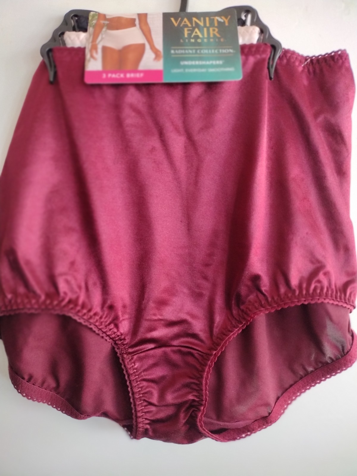 3-Pack VANITY FAIR Radiant Women’s XL/8 Undershapers Satin Briefs Light Control