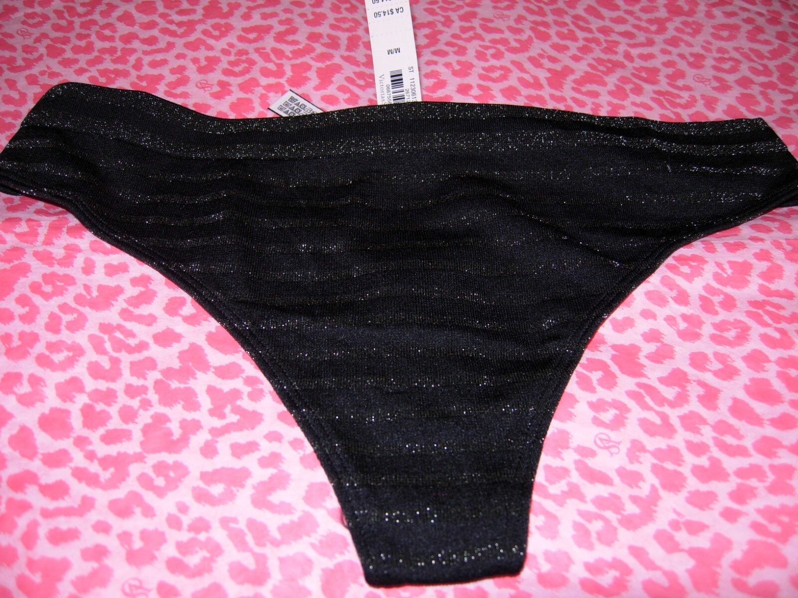 Victoria Secret Sexy Seamless Lingerie Thong Pantie Stretchy Holiday Shimmer NWT