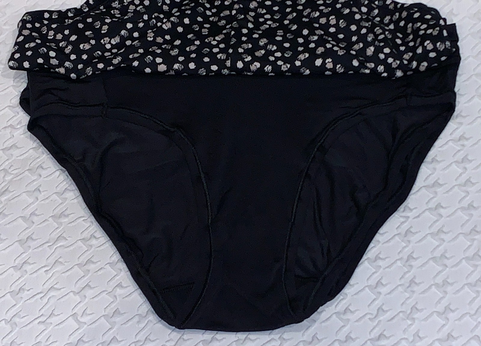 MAIDENFORM Everyday Luxe Stretch Micro 3 Pk Black High Leg Panty Womens Sz L 7