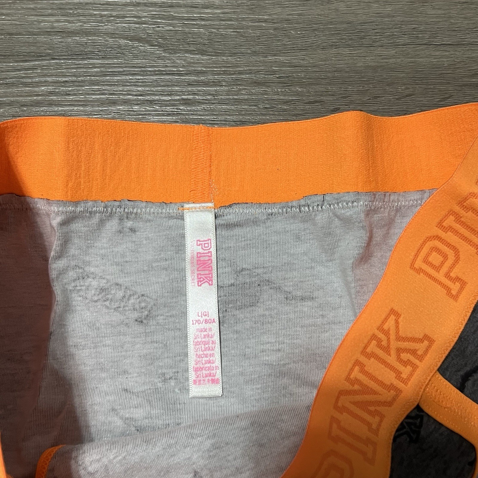 Pink Victoria Secret Large Panties Underwear Orange Black Cat Print Novelty NWOT