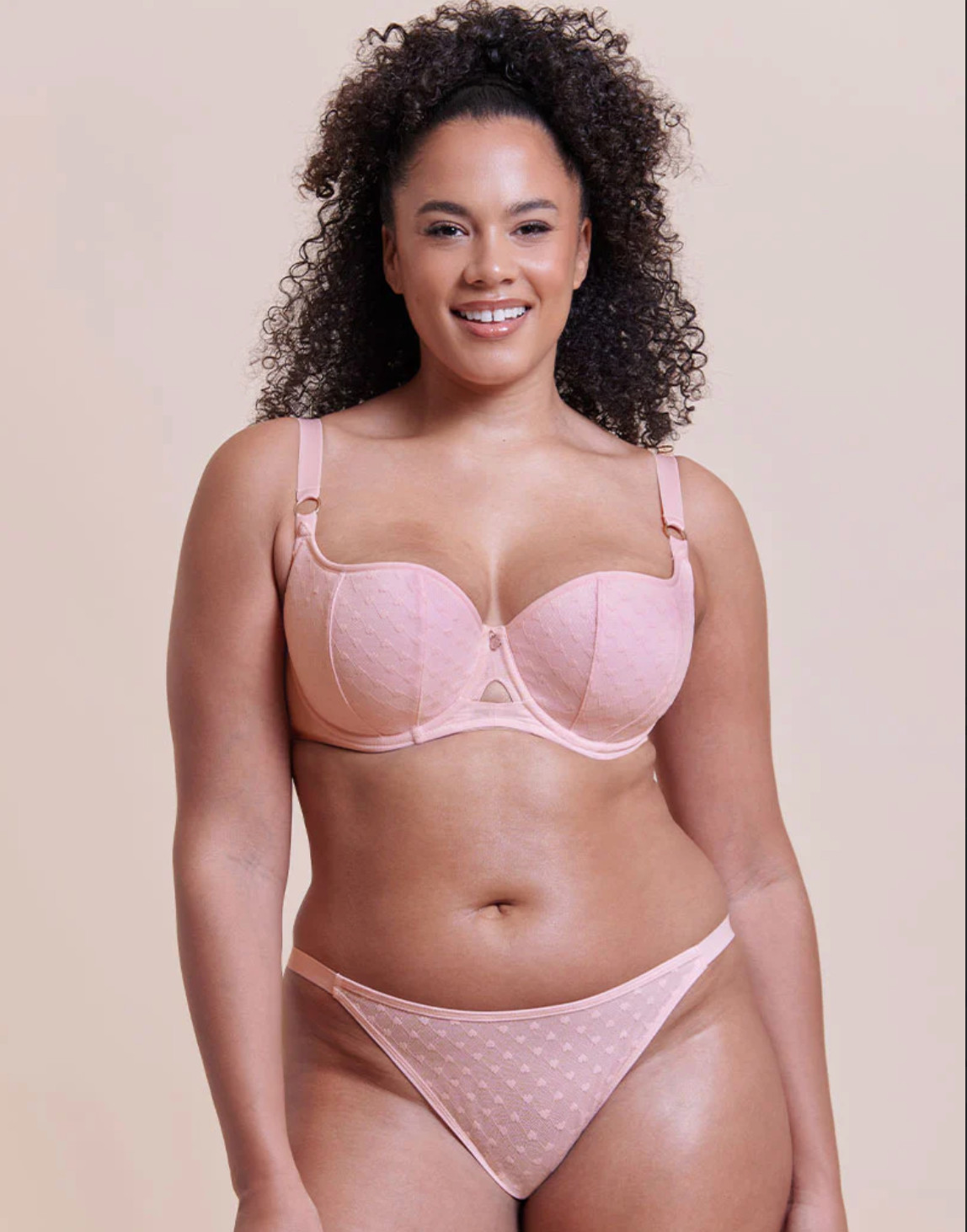 Curvy Kate Boost Heartbreaker Tanga Knickers Pink L 16-18 Valentines Ann Sexy