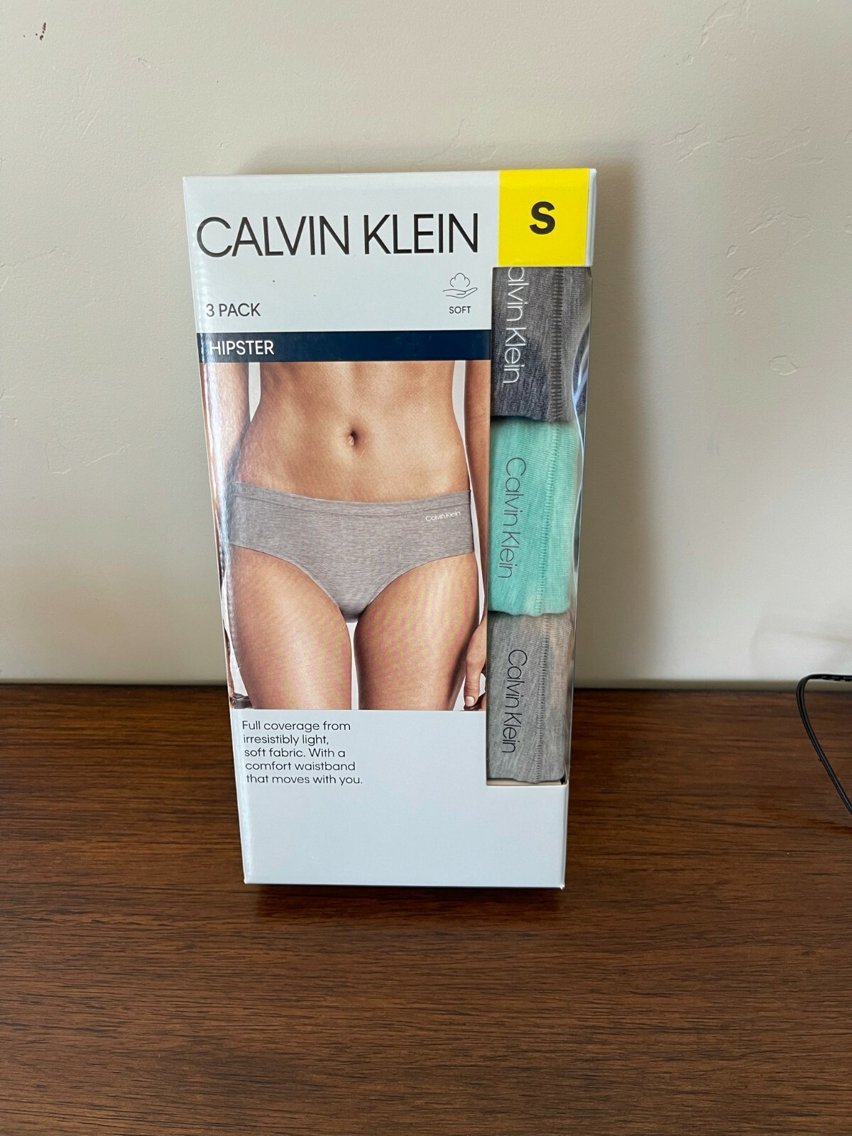 BNIP Calvin Klein 3pk Women’s Hipster Panties, Polyester/Lyocell/Elastane