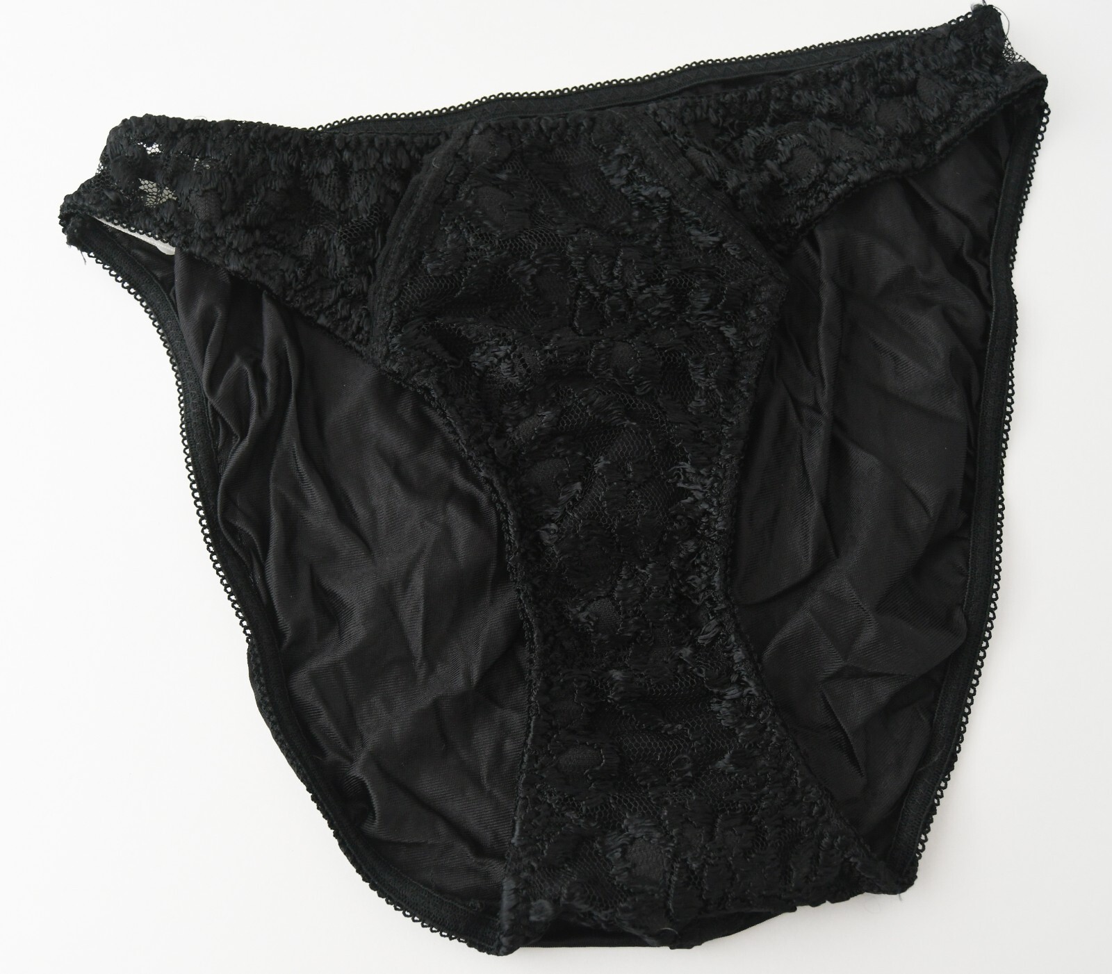 NEW Victoria’s Secret VTG 80s-90s Gold-Label 100% Nylon Lace Brief Panty MEDIUM