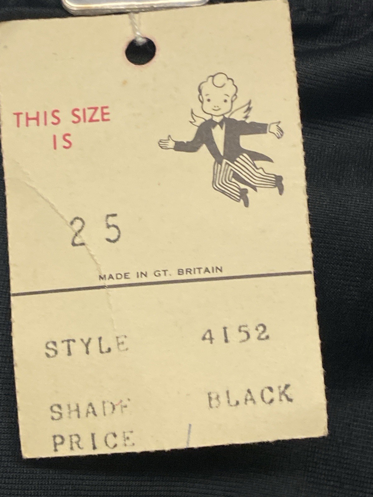 1950s Kayser Tailored 25 Black Nylon Jersey French Knickers Size S