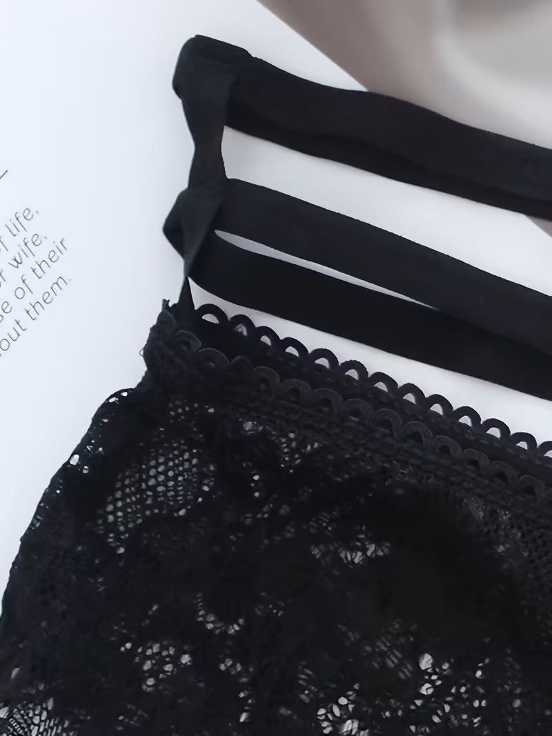 Women’s Sexy Jacquard Criss-Cross Strappy Panty Stretchy Lacy (CMT 16)