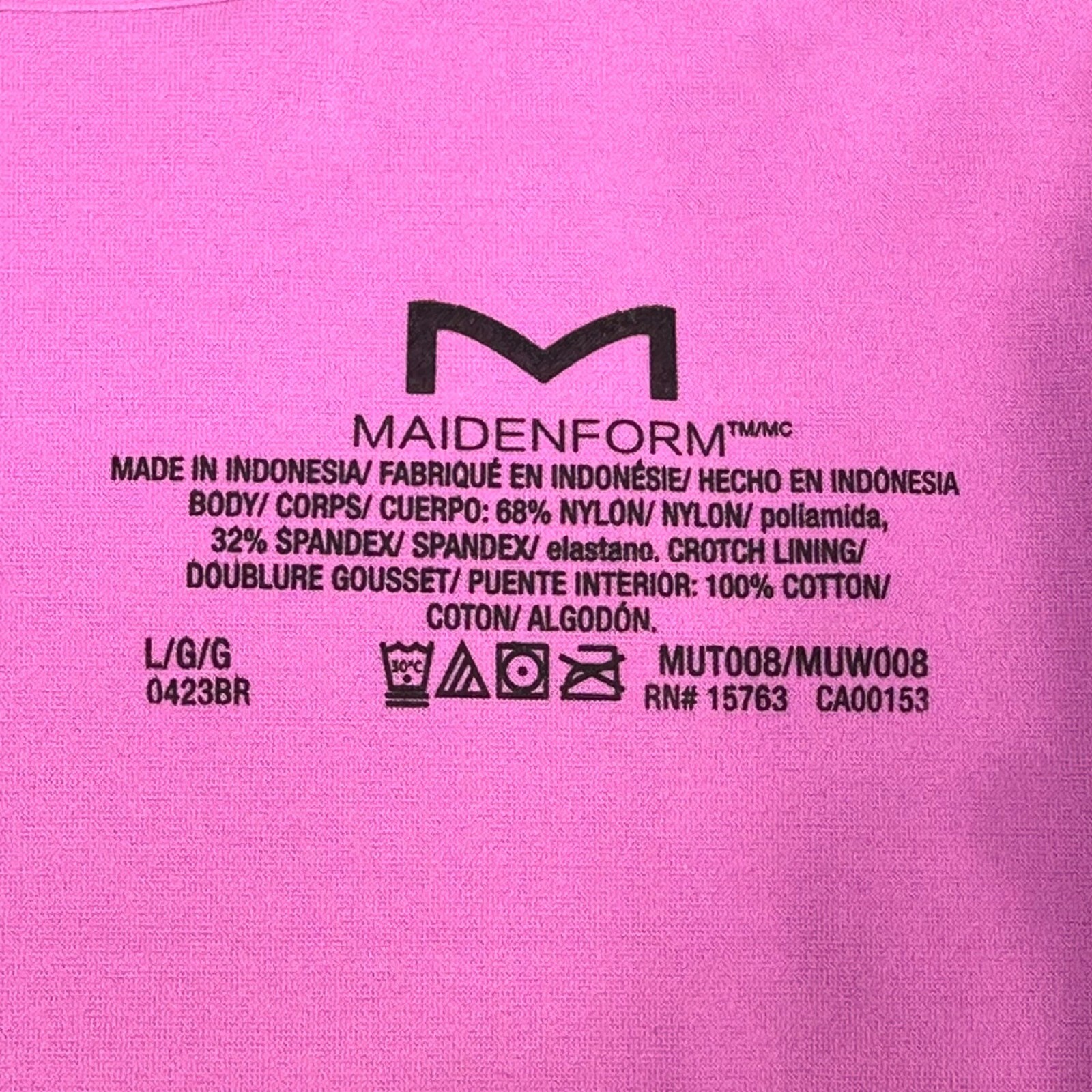 Maidenform Womens Size Large 7 Panty Hipster Free Cut Invisible Edge Pink New