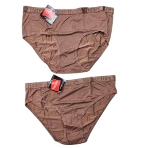 Hanes Women’s Brief Underwear 2 Piece Brown Size S/P Hipster / High Cut Bikini