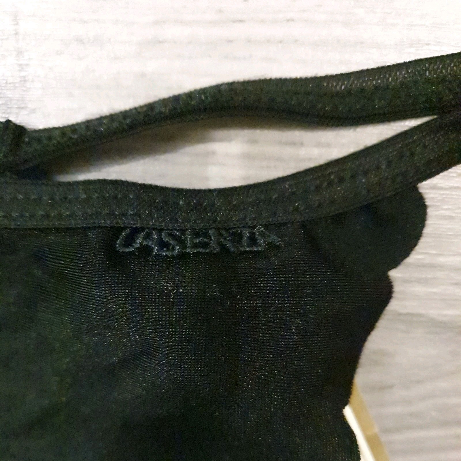 BNWT Vintage La Senza Black Smooth Line Thong Panties Size Small