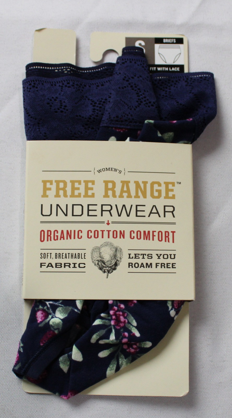 Duluth Trading Co. Women’s Free Range Modern Lace Briefs EH6 Navy Small NWT