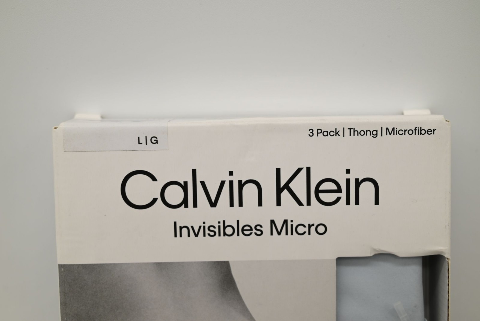 NIB Calvin Klein Invisibles Micro Thong Underwear 3-Pack Blue Size L QD3558