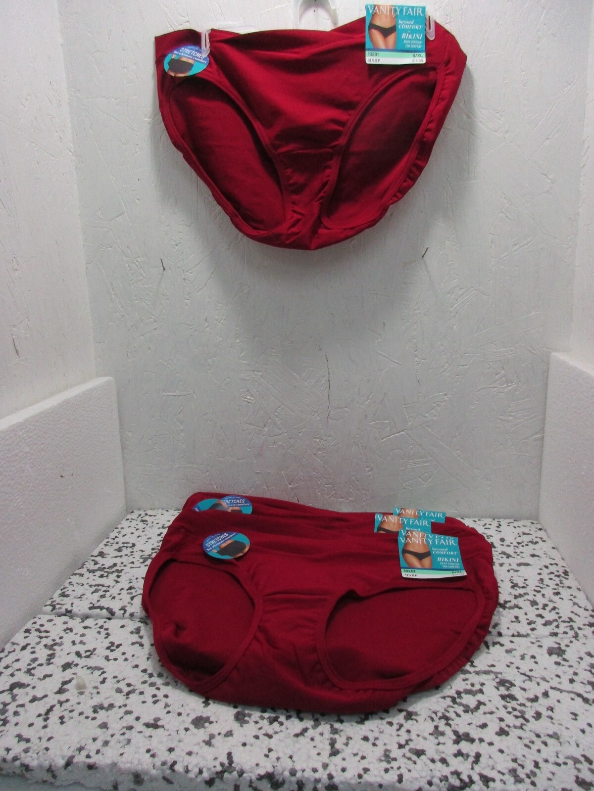 Vanity Fair Women’s 6 pairs 18291 Beyond Comfort Bikini Red Size 7/L New !!!