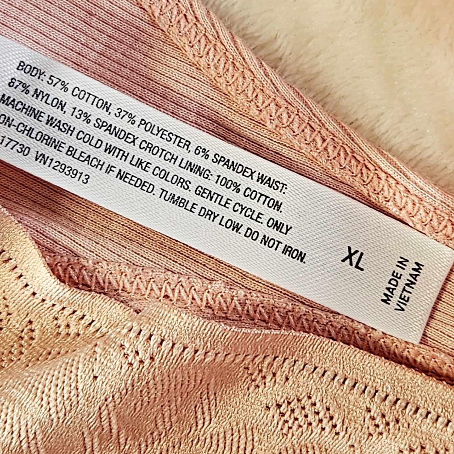 Auden 6pk Cotton Ribbed Thong with Lace Underwear Womens X-Large Stretch Pink