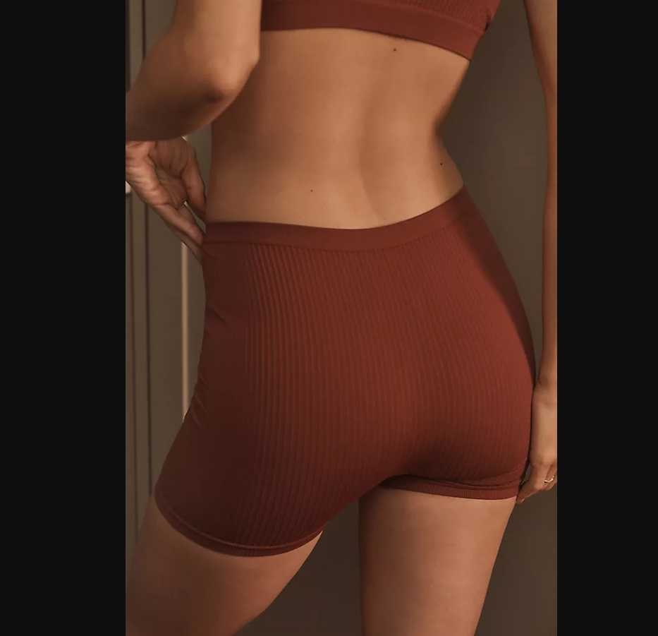 New XXS/XS By Anthropologie The Reegan seamless ribbed boyshorts panties