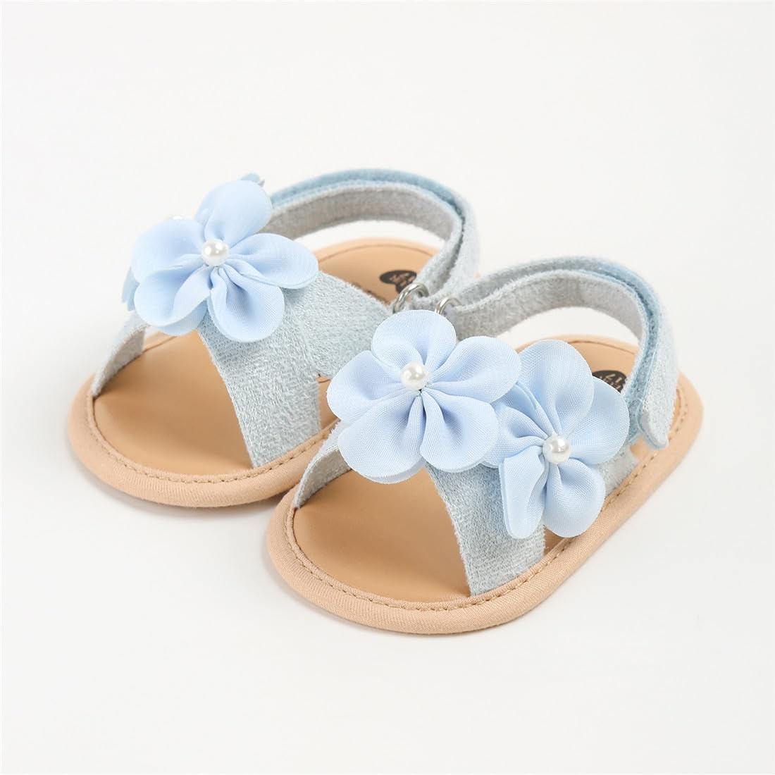 Infant Baby Girls Summer Sandals with Flowers Soft Sole Newborn Princess Firs…