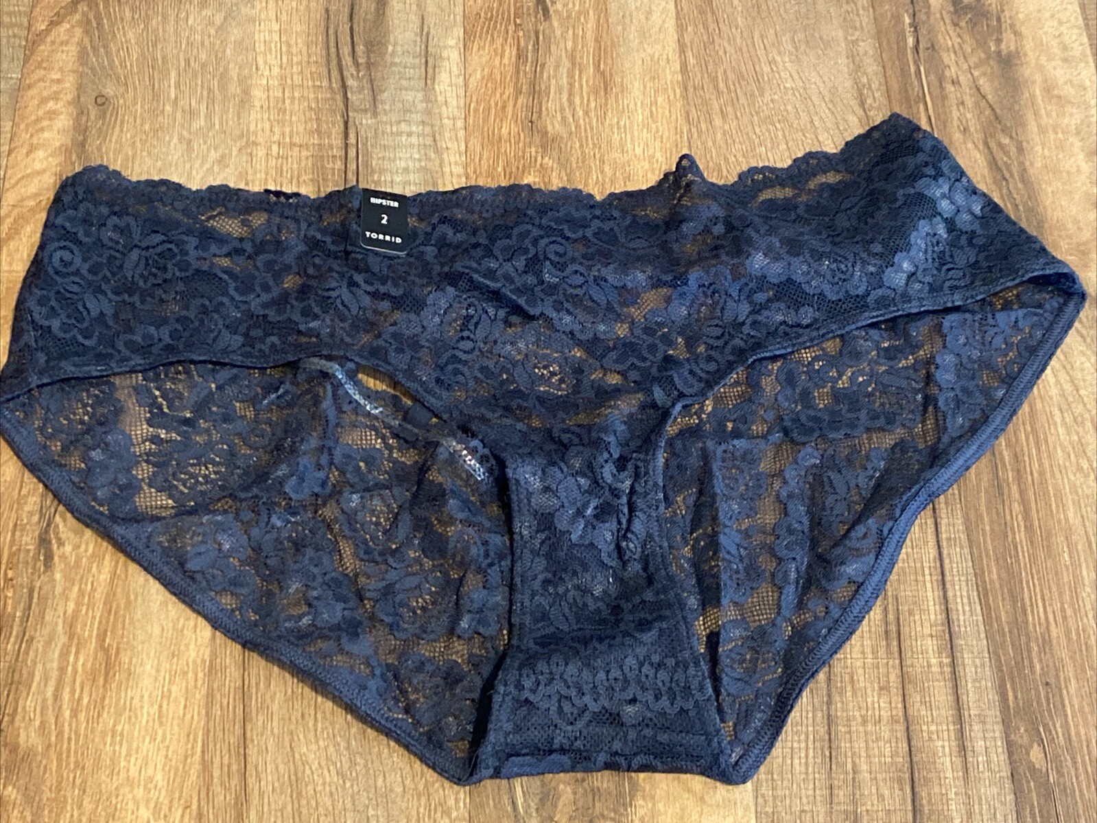 Torrid Silver/Gray Simply Lace Mid-Rise Hipster Cage Back Panty 2x plus