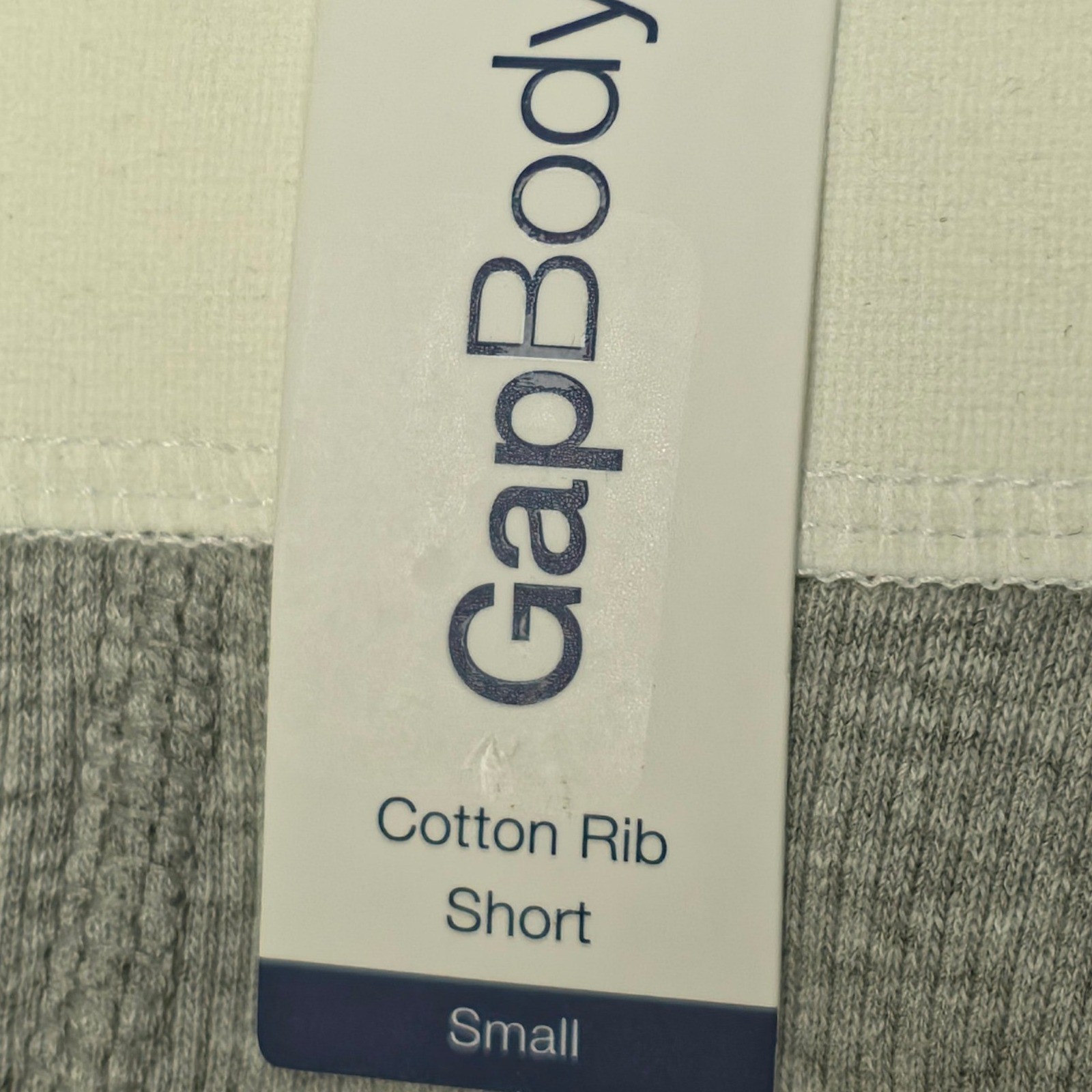 Gap Women Cotton Rib Slip Short Gray Small Ribbed Elastic Waistband High-Waist