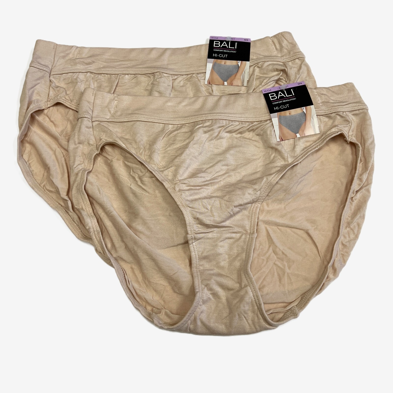 2 Bali Passion For Comfort Hi Cut Panty M 6 NWT DFSHC1 2 Pack Panties Medium