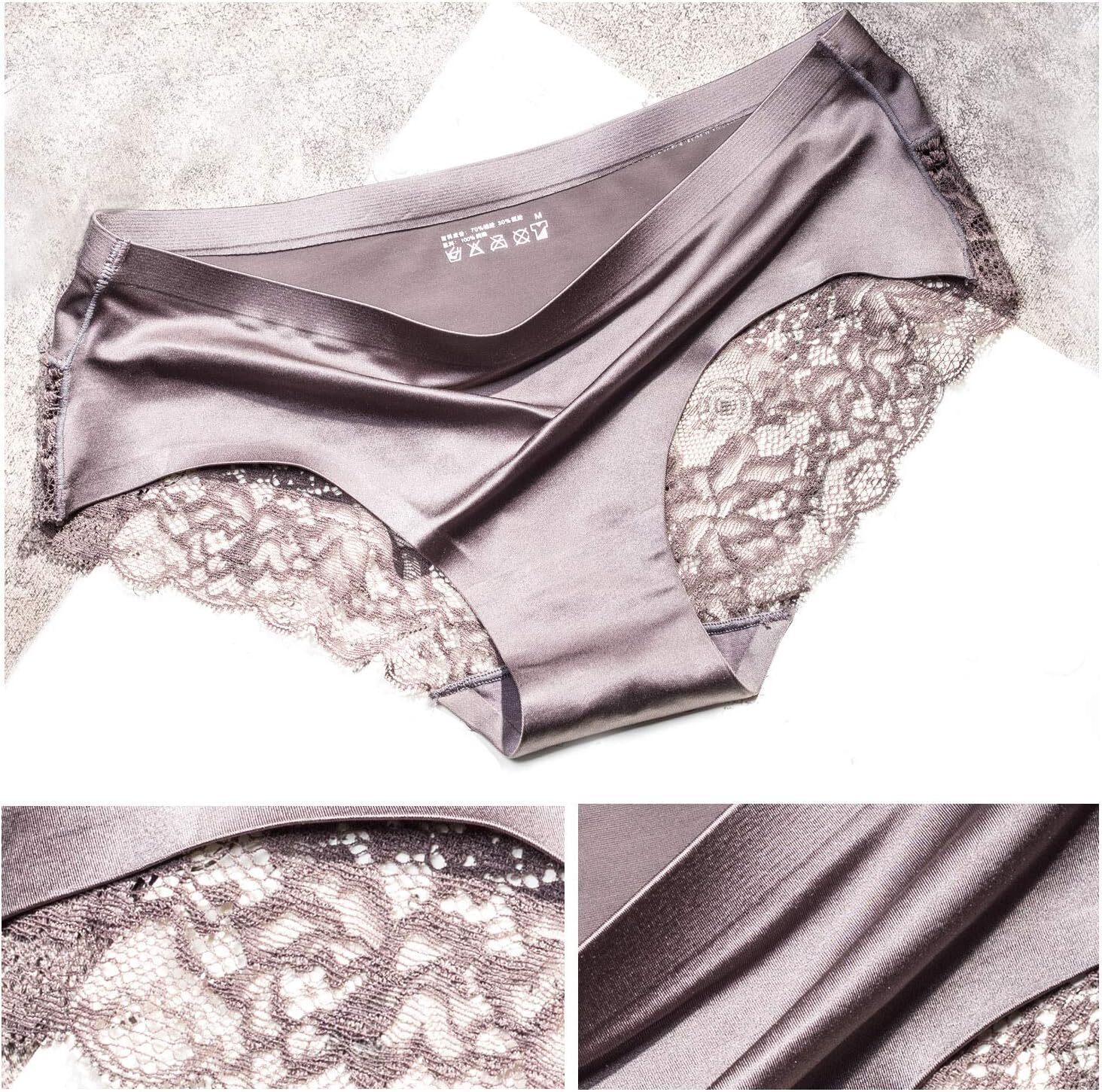 Sexy Lace Underwear for Women Frozen Silk Medium, 4-pack Fashion Assorted