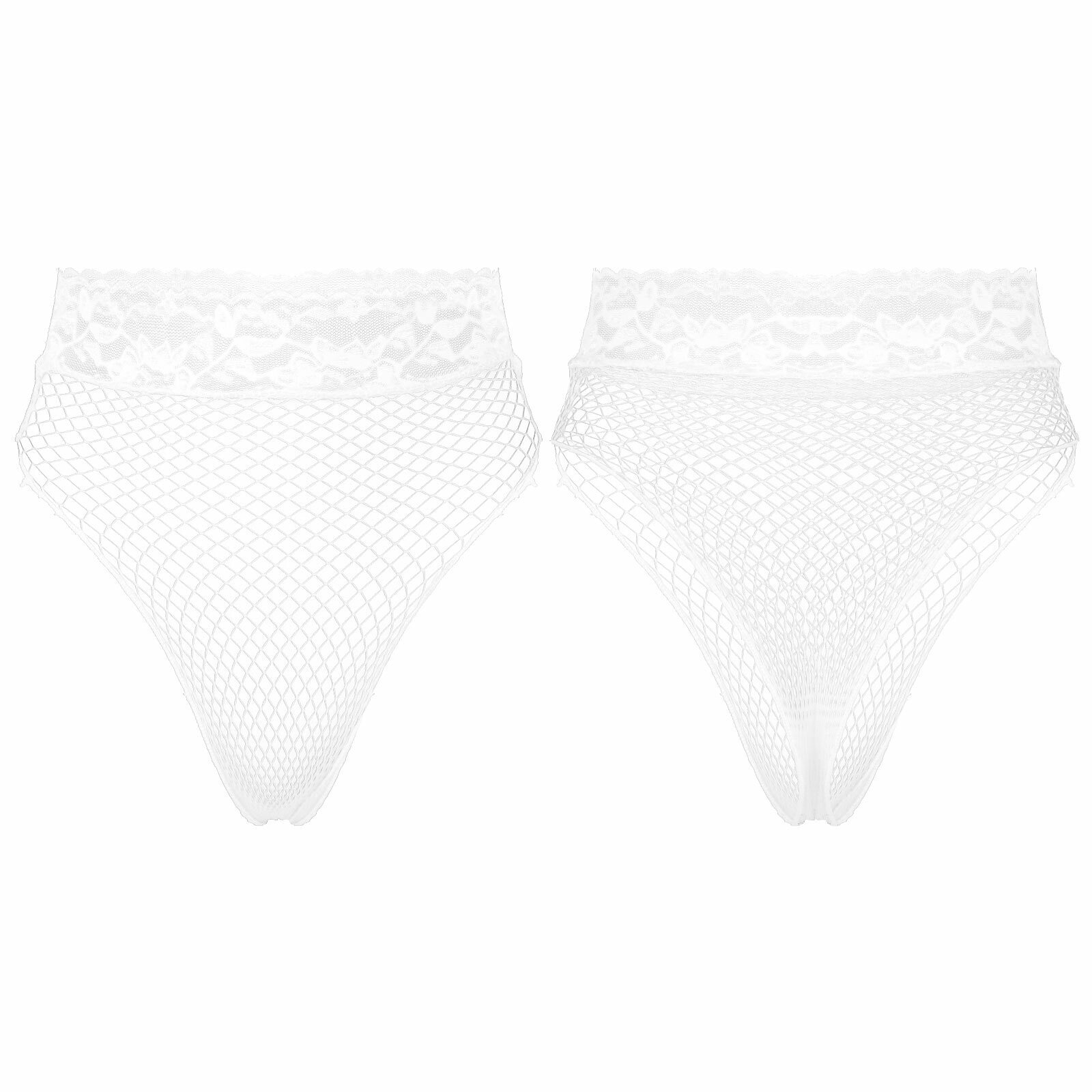 Women See-through Mesh Lace Briefs Hollow Out Panties Fishnet Underwear Lingerie