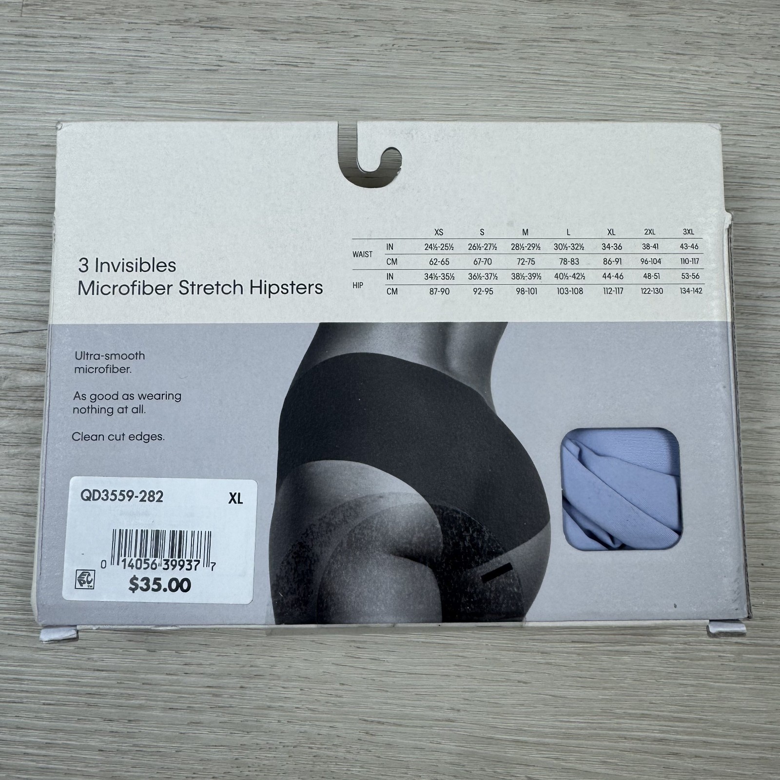 Calvin Klein Invisibles Microfiber Hipster Panties 3 Pack Size XL QD3559 282