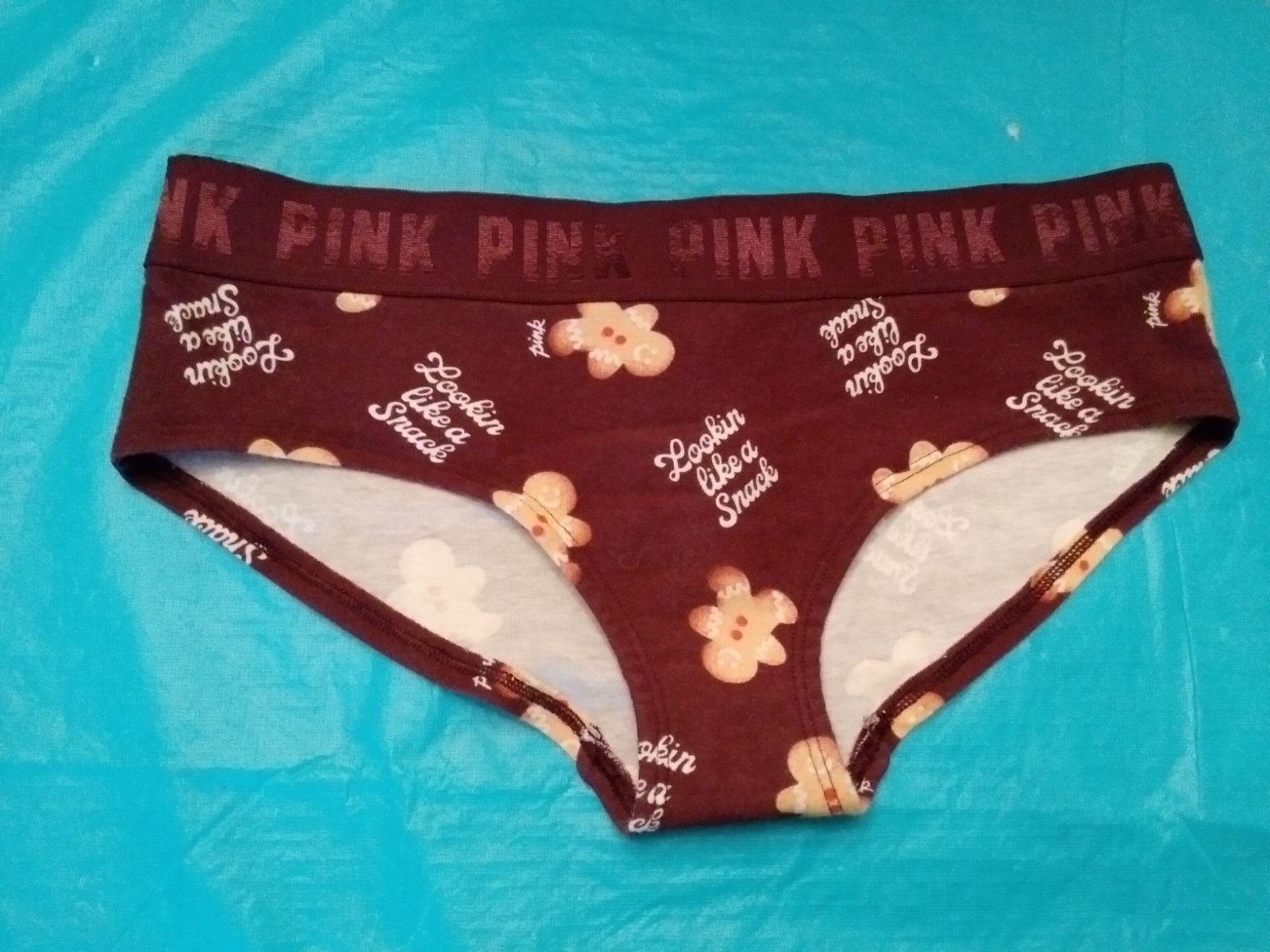 Panties Victoria’s Secret Hipster SZ M “Lookin like a Snack” Gingerbread Cookie
